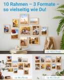 PHOTOLINI Bilderrahmen Set 10er Set No.3 MDF Holz Acrylglas Bild 1