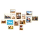 PHOTOLINI Bilderrahmen Set 14-tlg. Beige MDF Acrylglas Bild 2