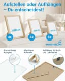 PHOTOLINI Bilderrahmen Set 14-tlg. Beige MDF Acrylglas Bild 3