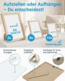PHOTOLINI Bilderrahmen Set 20er MDF Acryl Beige Bild 3