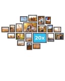 PHOTOLINI Bilderrahmen Set 20er MDF Holz Acrylglas Braun Bild 2