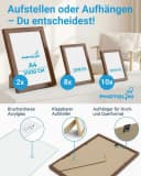 PHOTOLINI Bilderrahmen Set 20er MDF Holz Acrylglas Braun Bild 3