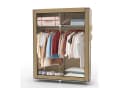 Intirilife Faltschrank Stoffschrank Creme Beige mit Reißverschluss Bild 2