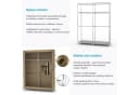 Intirilife Faltschrank Stoffschrank Creme Beige mit Reißverschluss Bild 3