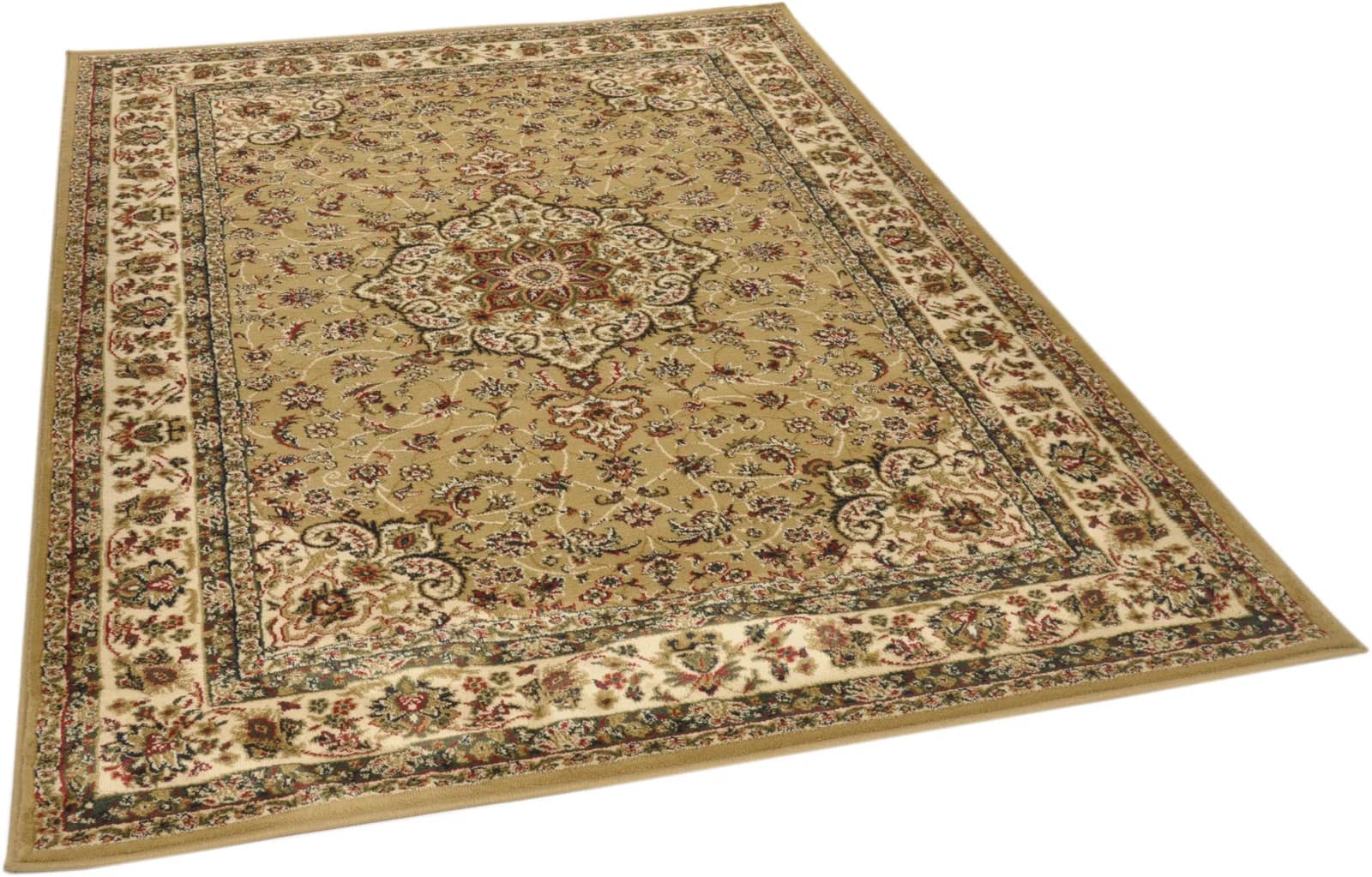 THEKO Teppich Hamadan 359 braun camel 240x340 cm