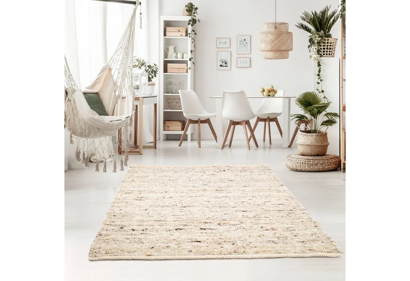 TaraCarpet Handwebteppich Oslo 090x160 cm Sand Meliert - Bild 2