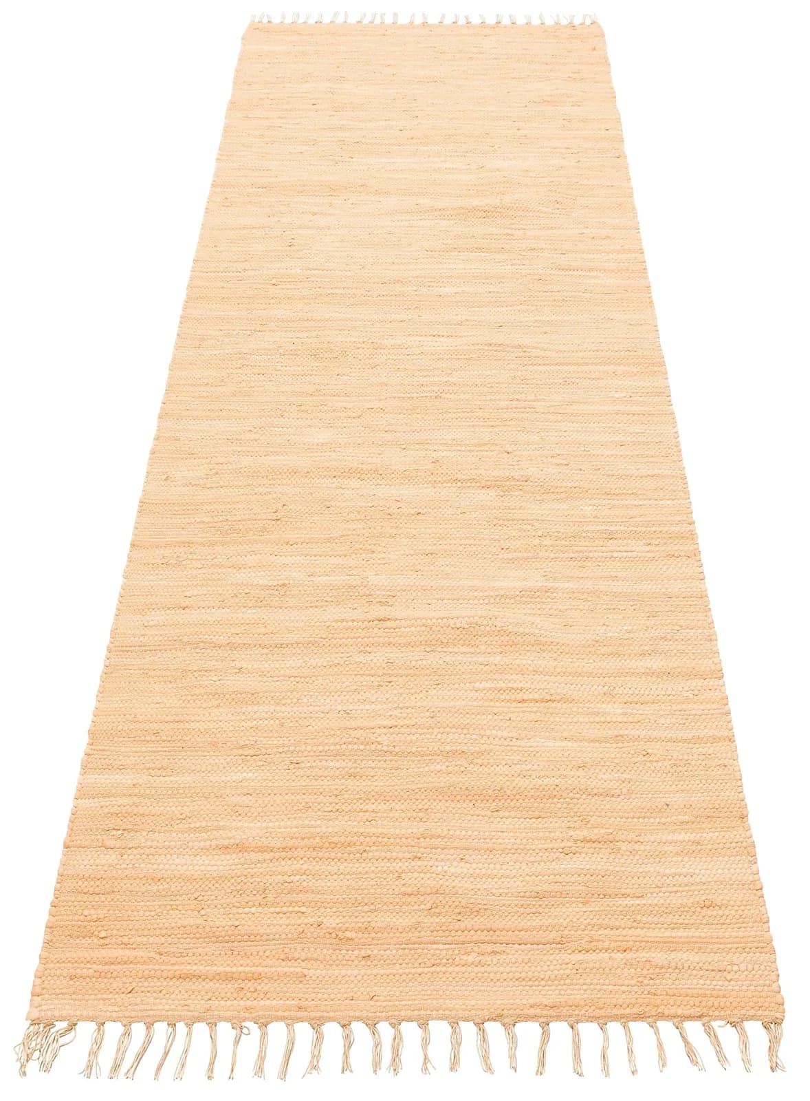 OTTO HOME Paul Teppich Läufer Beige Handgewebt Baumwolle