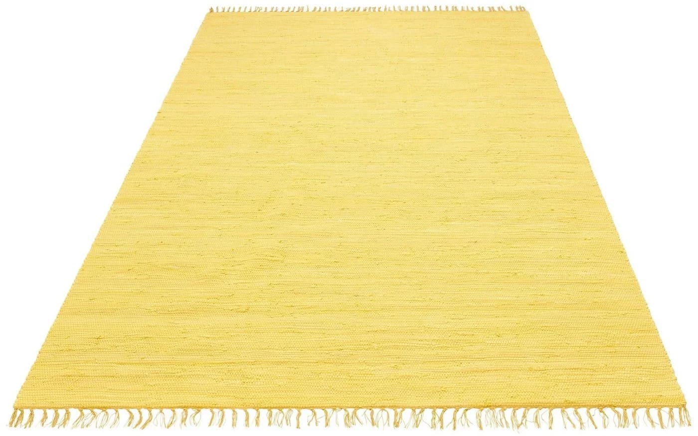 Gelber Baumwollteppich im Landhausstil - Bild 2