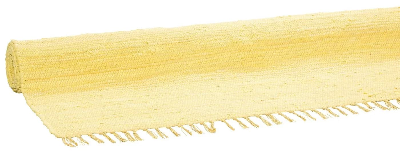Gelber Baumwollteppich im Landhausstil - Bild 3