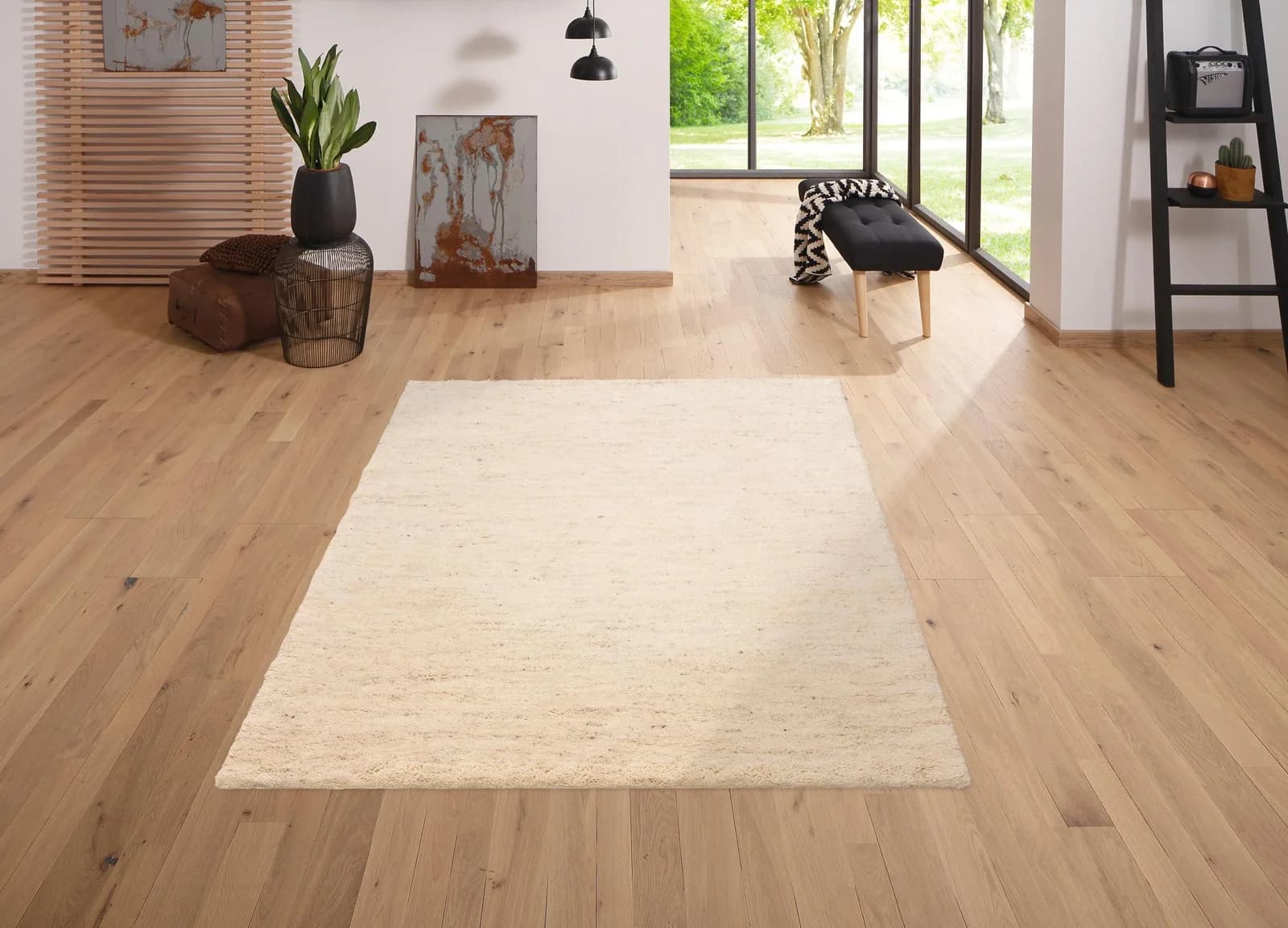 OTTO HOME Wollteppich Mohan Beige 60x90cm Handgeknüpft