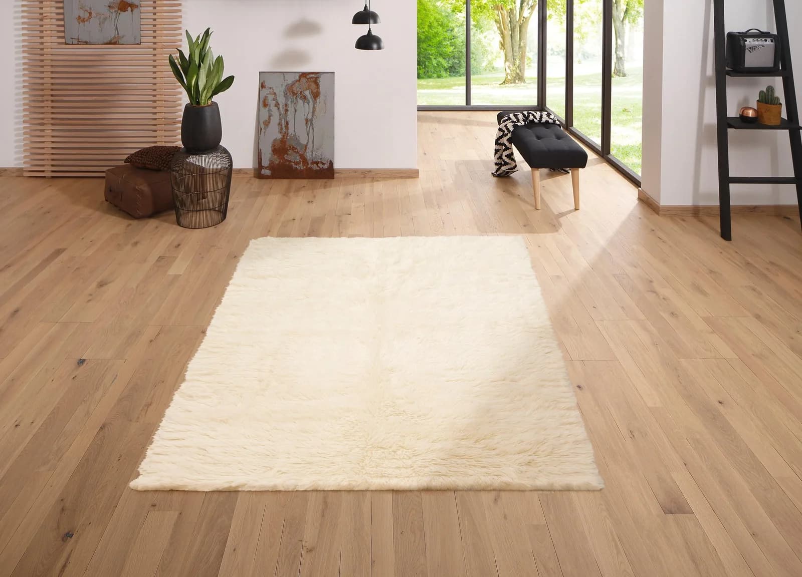 Wollteppich OTTO HOME Lucy Gr. 4, 160x230 cm, Wolle, Flokatiteppich
