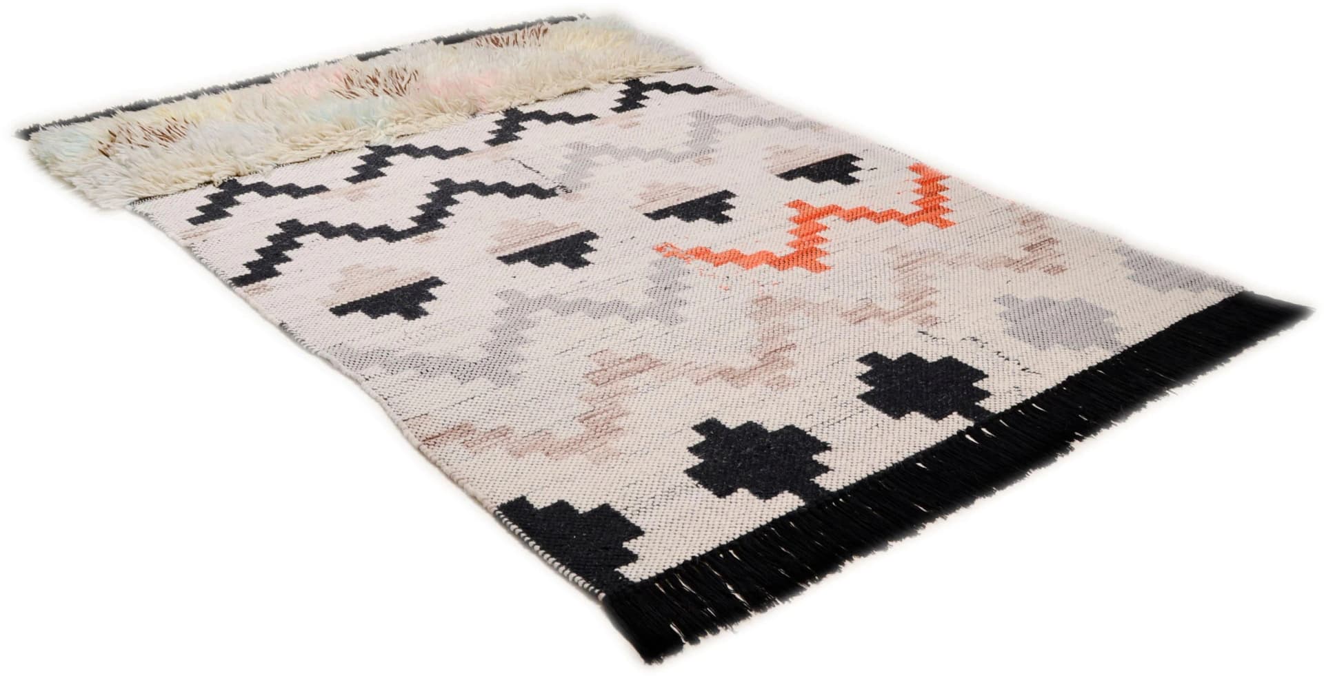 THEKO Nomadic 3960 Teppich Bunt Handgewebt Baumwolle Wolle