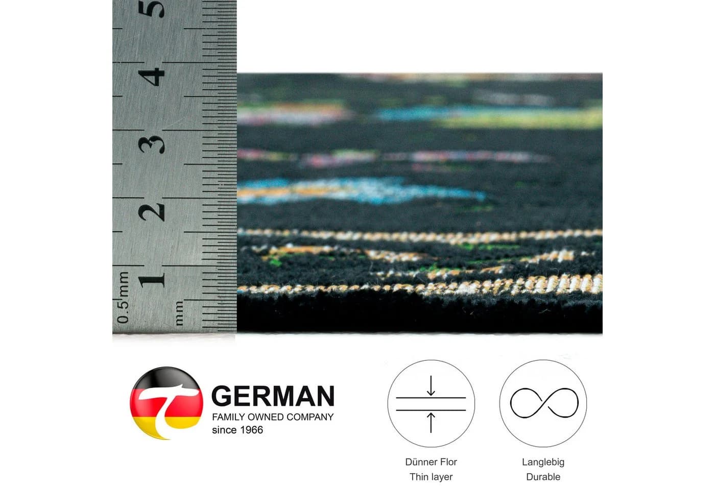 THEKO Bettumrandung Flomi Sagrini Schwarz 3mm - Bild 5