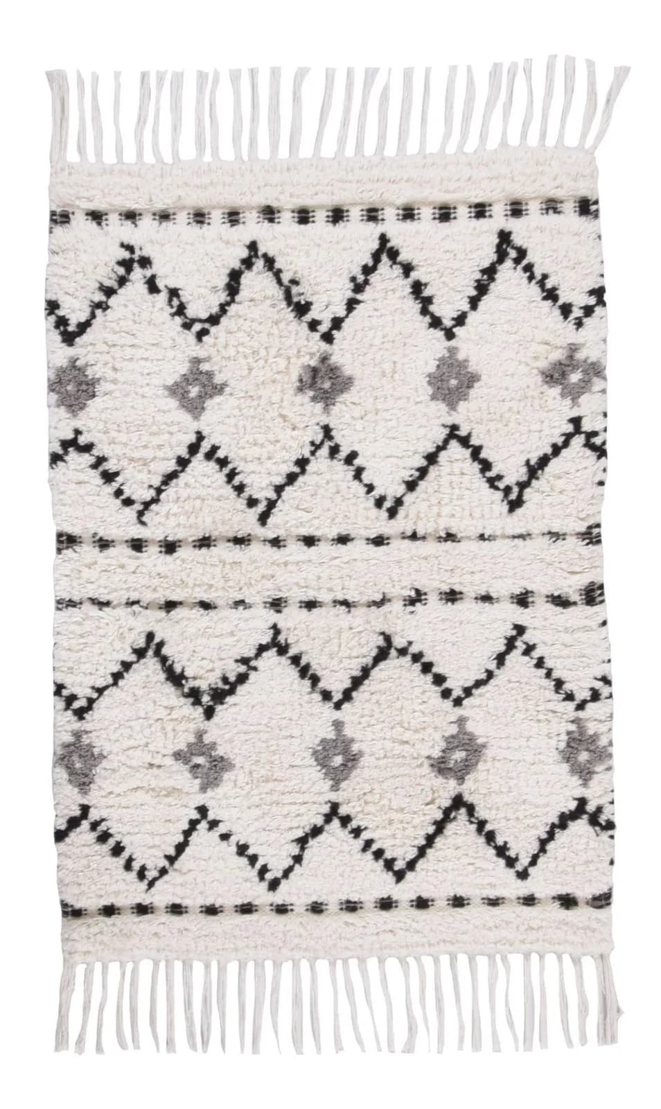 TOM TAILOR HOME Badematte Ethno Bath Weiß Berber Look Baumwolle