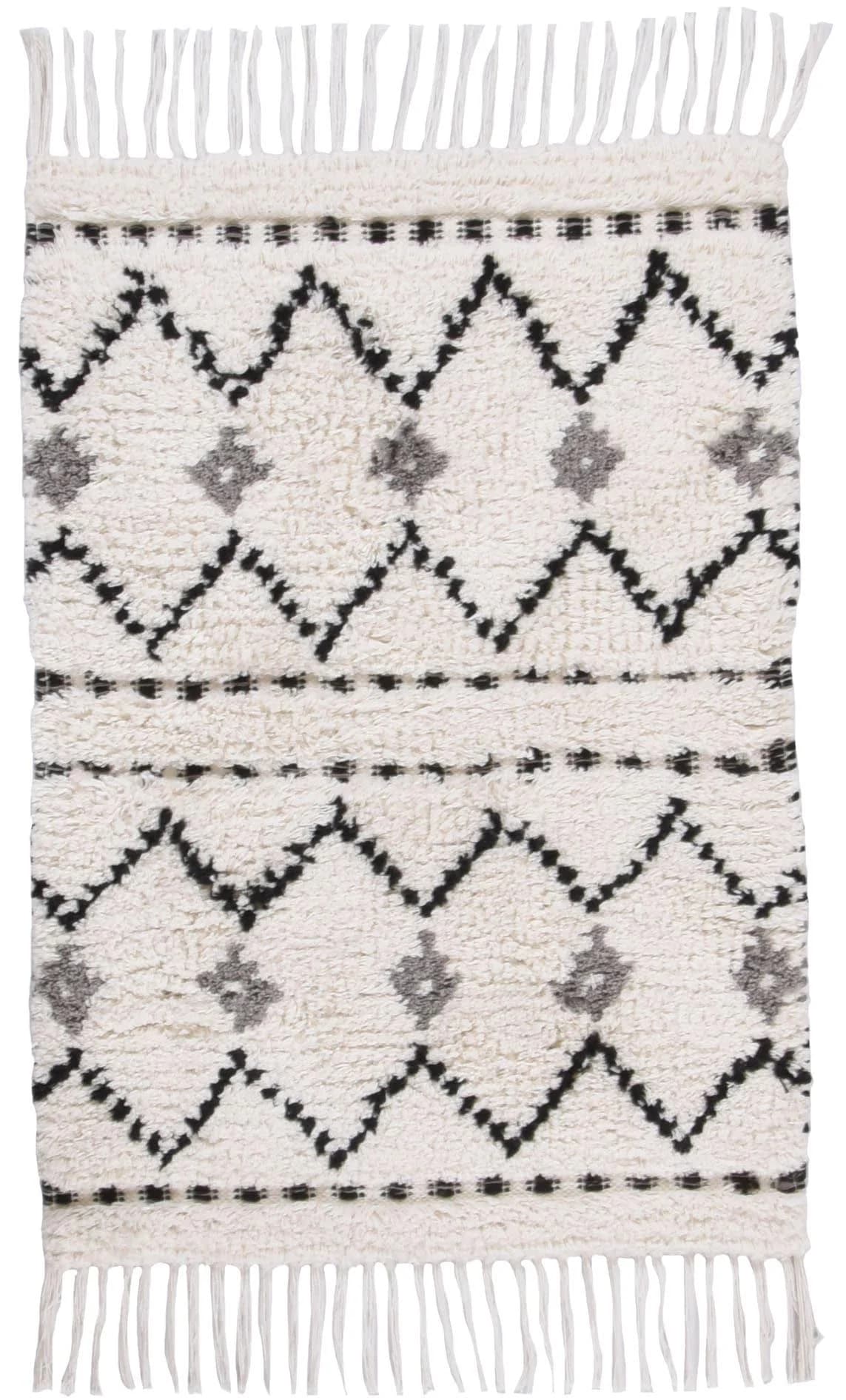 TOM TAILOR HOME Ethno Bath Badematte Weiß Berber Look