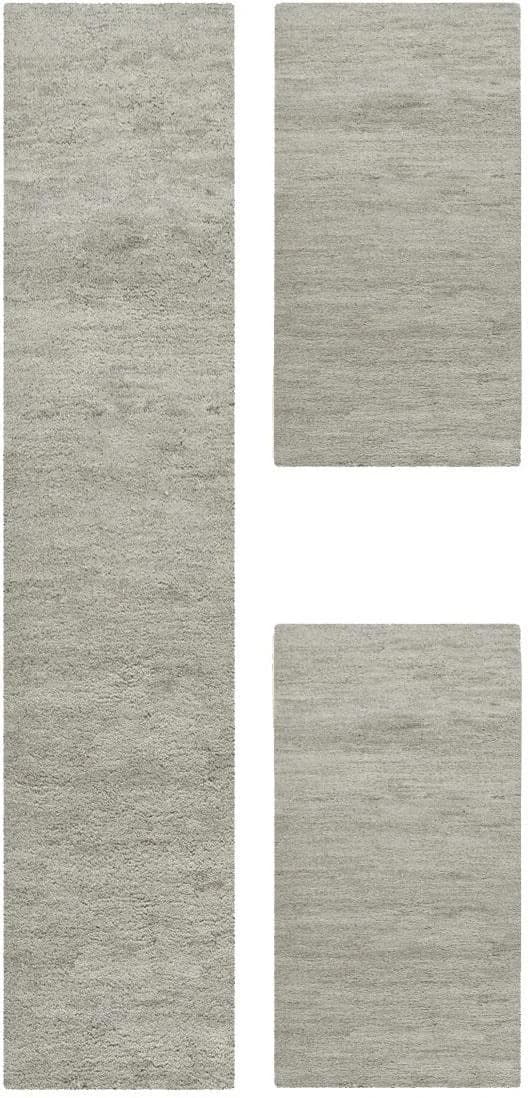 Bettumrandung THEKO "Hadj Uni" Beige 100% Wolle Handgeknüpft