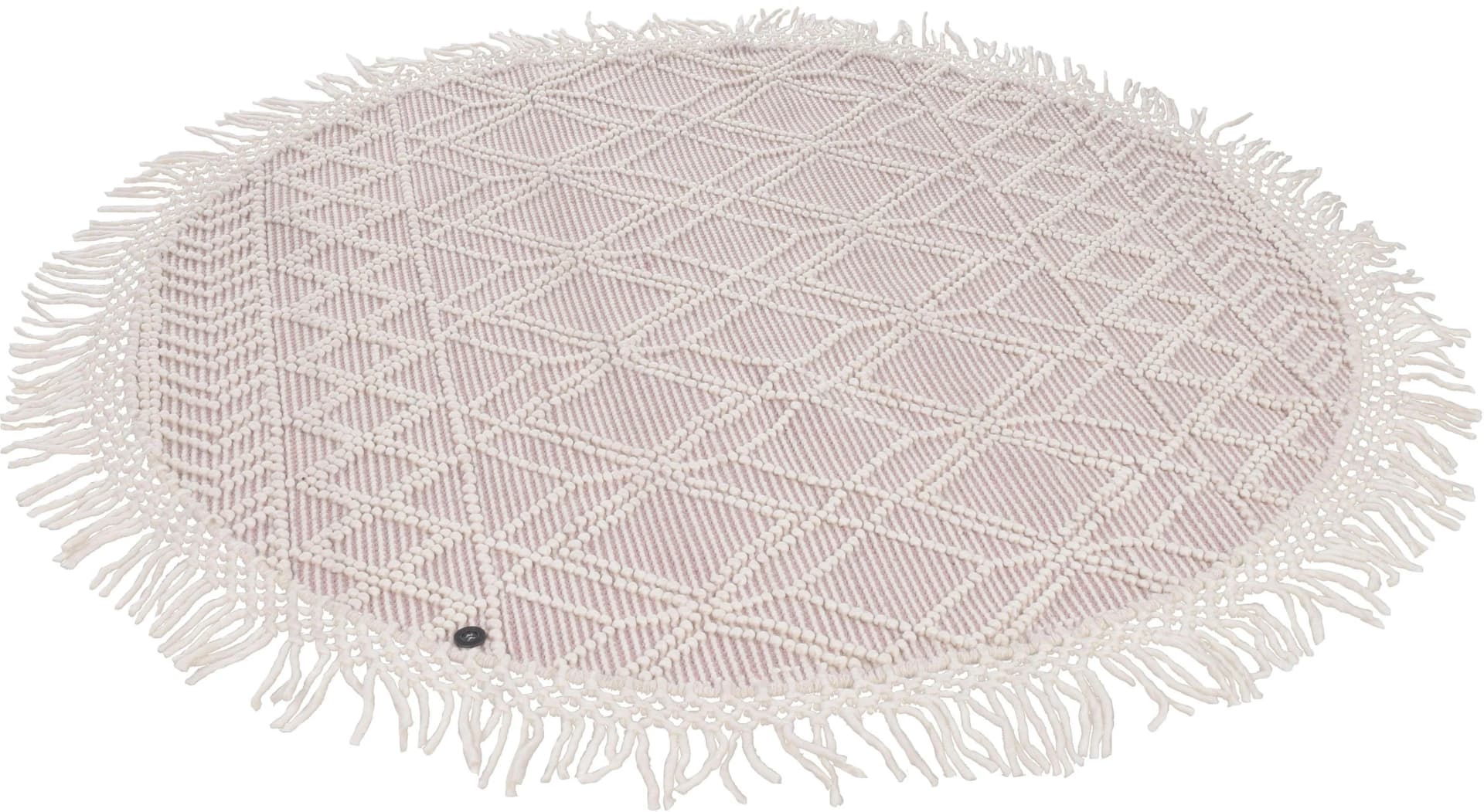 Scandi Design Teppich in Rosa und Beige