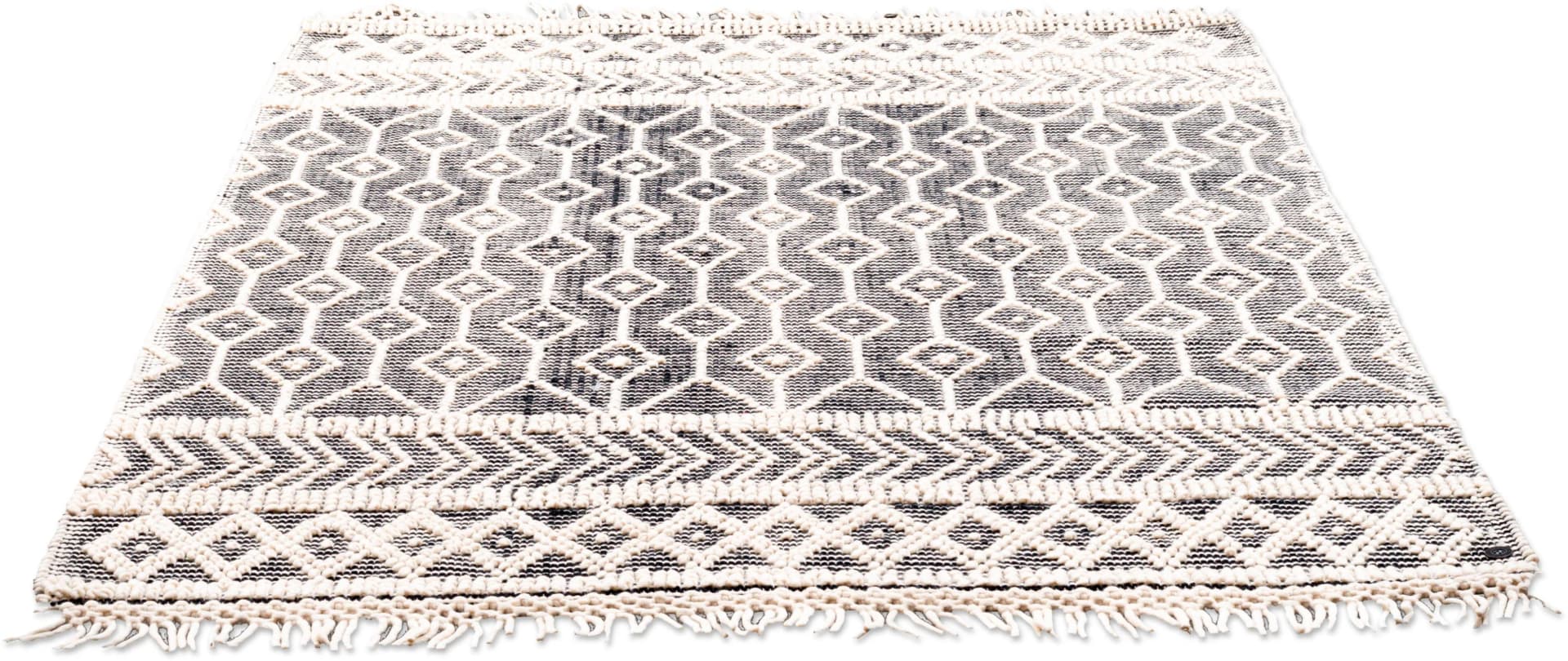TOM TAILOR HOME Teppich Colored Macrame Grau Handgewebt
