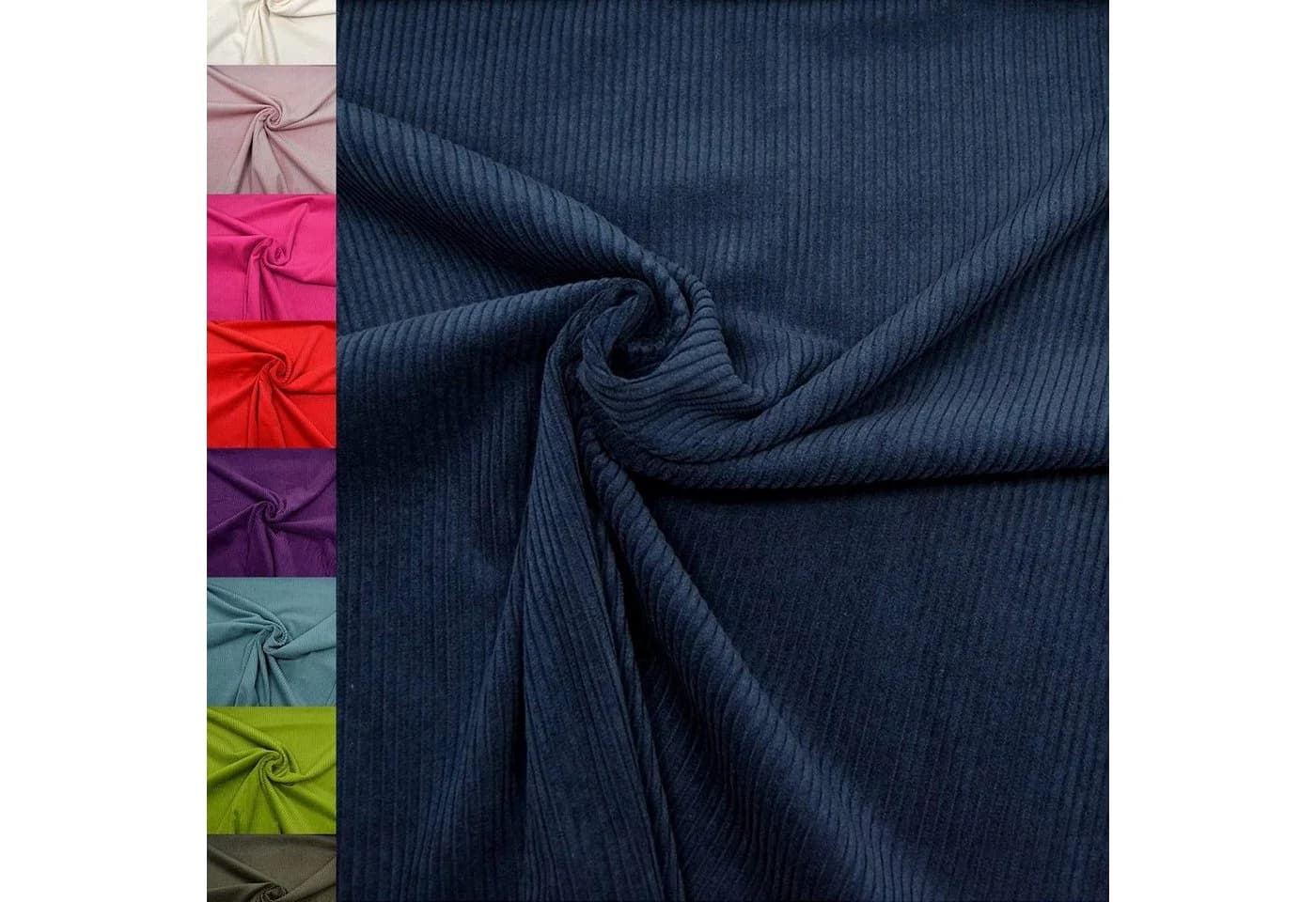 MAGAM-Stoffe Breitcord "Yanis" 100% Baumwolle Dunkelblau - Bild 2