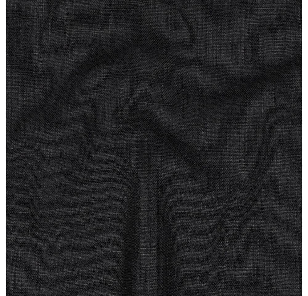 MAGAM-Stoffe Leinenstoff "Julia" Schwarz OEKO-TEX Meterware
