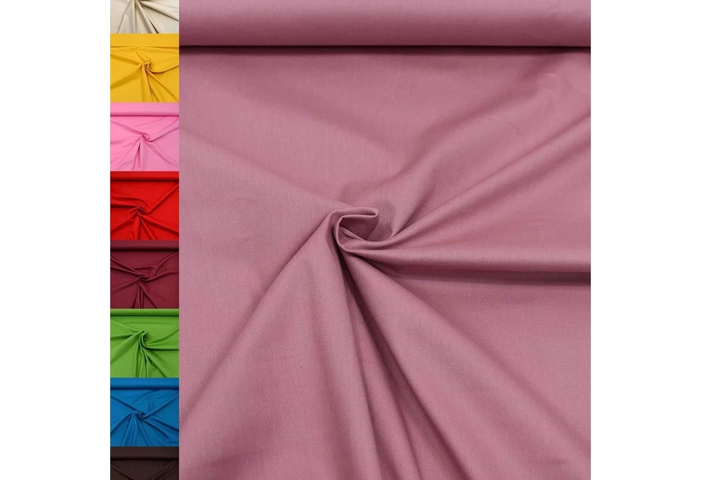 MAGAM-Stoffe Stoff "Sophie" Baumwolle Uni Rosa OEKO-TEX - Bild 2