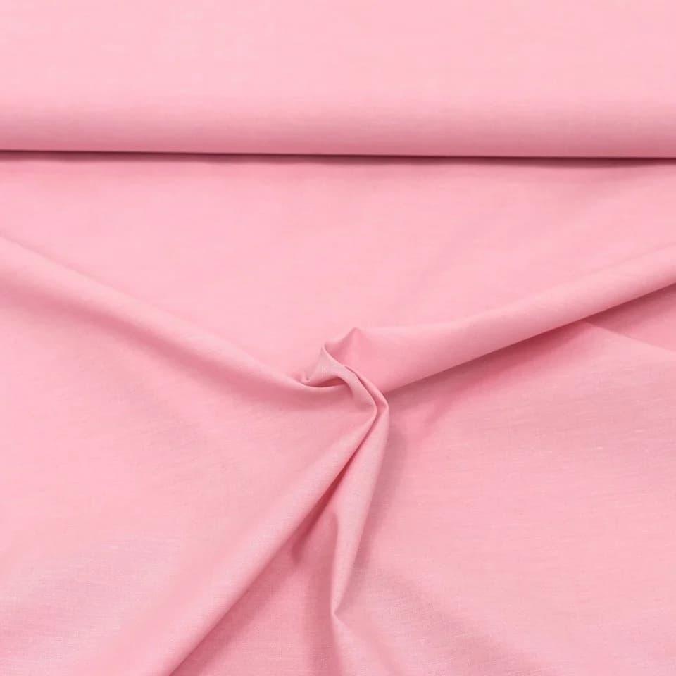 MAGAM-Stoffe Stoff "Mona" uni Baumwollstoff Rosa ÖKO-TEX Meterware