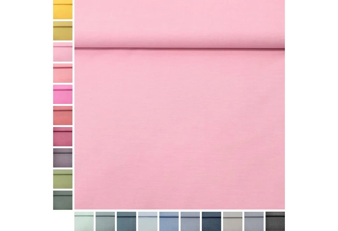 MAGAM-Stoffe Stoff "Mona" uni Baumwollstoff Rosa ÖKO-TEX Meterware - Bild 2