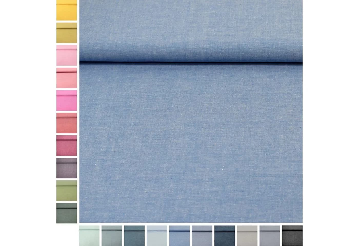 MAGAM-Stoffe Stoff "Mona" uni Baumwollstoff blau OEKO-TEX - Bild 2