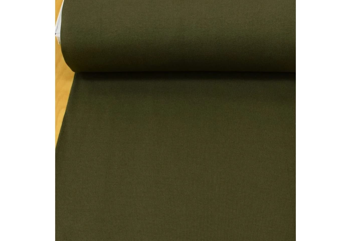 MAGAM-Stoffe Bündchenstoff Laura Grobstrick uni OEKO-TEX Army Grün - Bild 2
