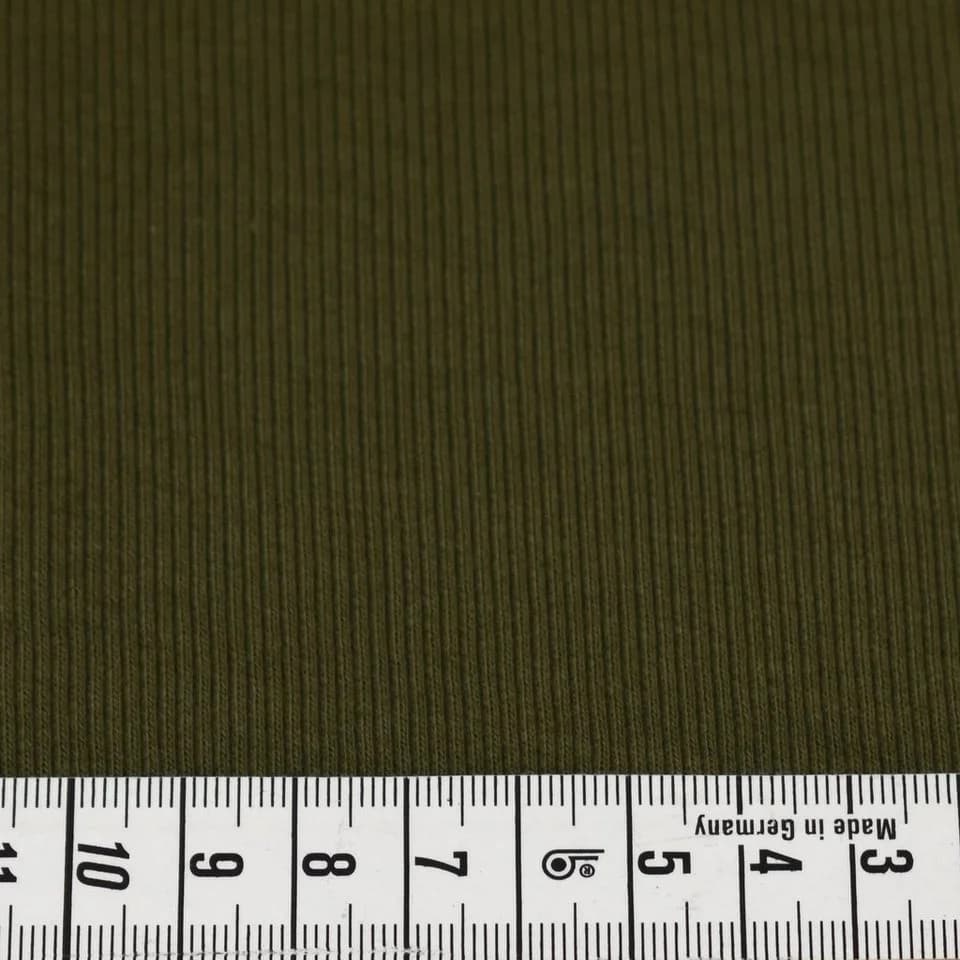 MAGAM-Stoffe Bündchenstoff Laura Grobstrick uni OEKO-TEX Army Grün - Bild 3