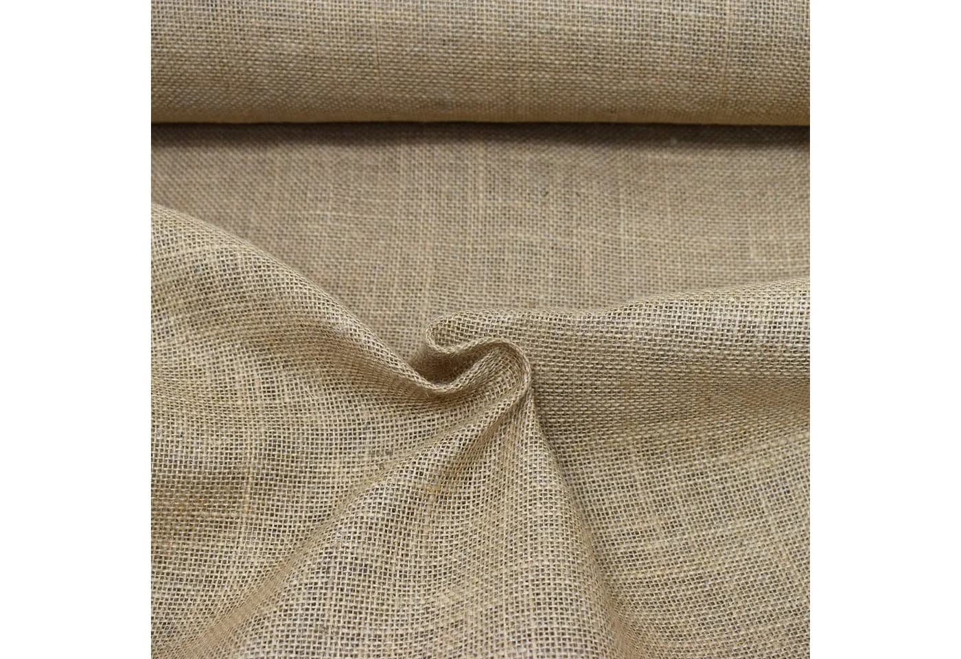 MAGAM-Stoffe Stoff "Luca" 100% Jute Natur Sack-Leinen Dekostoff Meterware - Bild 2
