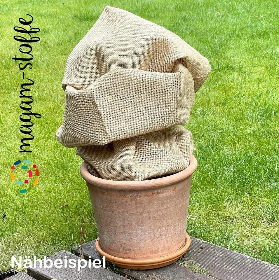 MAGAM-Stoffe Stoff "Luca" 100% Jute Natur Sack-Leinen Dekostoff Meterware - Bild 4