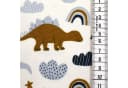 MAGAM-Stoffe Stoff "Dino Bande" Kinder Dinosaurier Jersey Baumwolle Weiß Bild 4