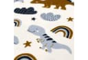 MAGAM-Stoffe Stoff "Dino Bande" Kinder Dinosaurier Jersey Baumwolle Weiß Bild 5