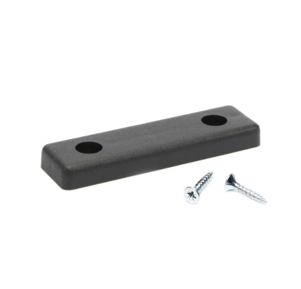 sossai® Möbelfuß Möbelgleiter Schwarz mit Schrauben, 20er Pack