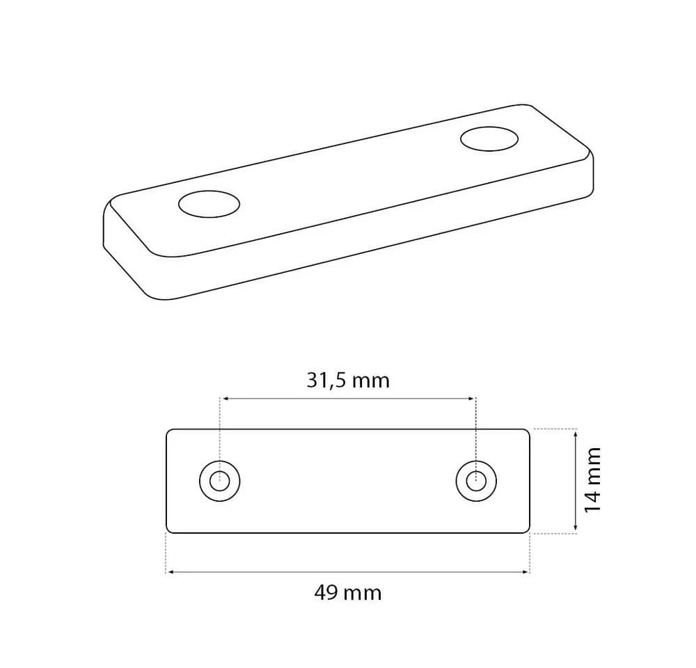 sossai® Möbelfuß Möbelgleiter Schwarz mit Schrauben, 20er Pack - Bild 3