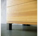 sossai® Möbelfuß Aluminium Schwarz Vierkantprofil 45x45mm Bild 1