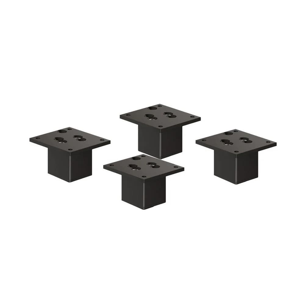 sossai® Möbelfuß Aluminium Schwarz Vierkantprofil 45x45mm - Bild 2