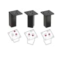 sossai® Möbelfuß Aluminium Schwarz Vierkantprofil 45x45mm Bild 3