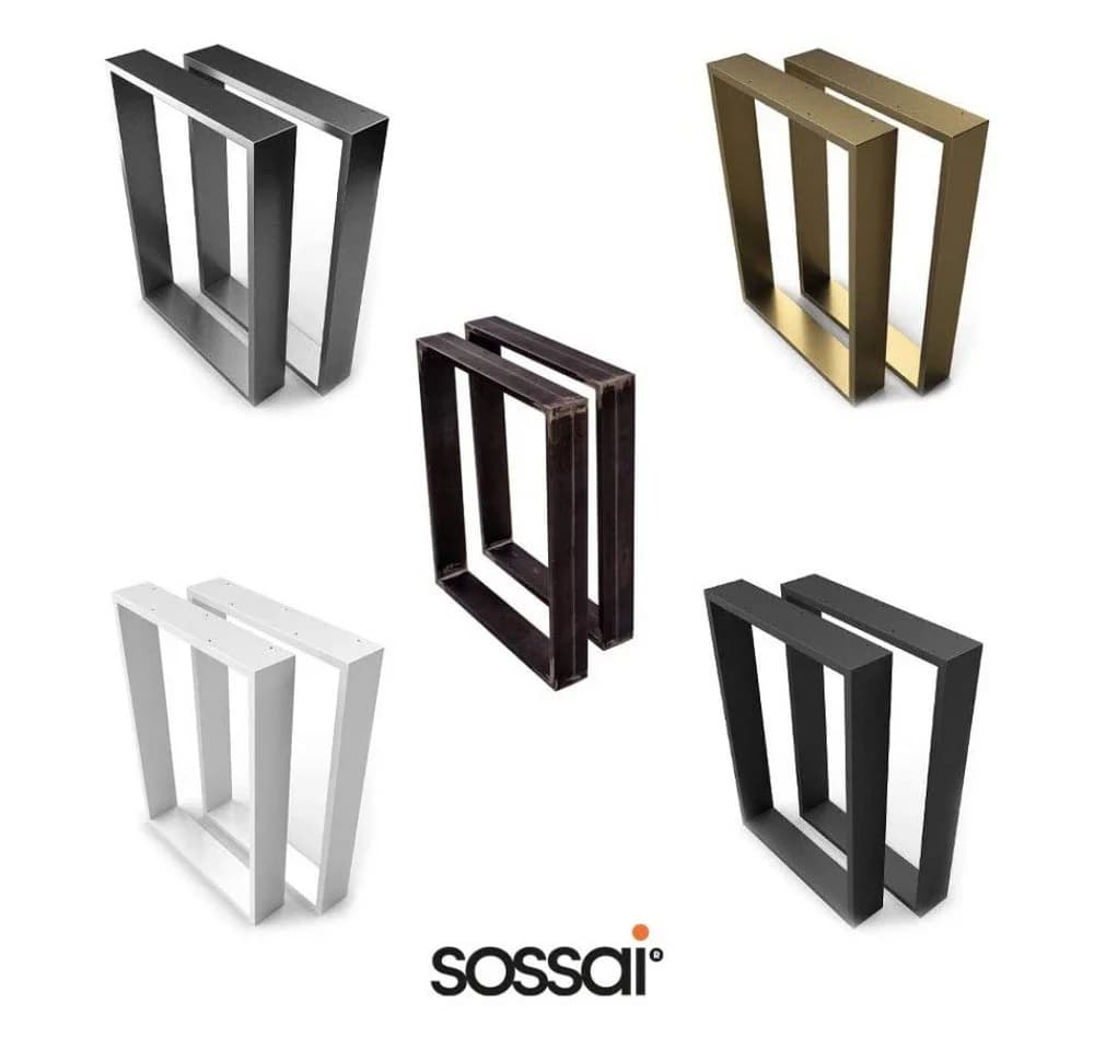 sossai® Tischgestell XXL Stahl Tischkufen 50-70cm x 72cm in Gold - Bild 5