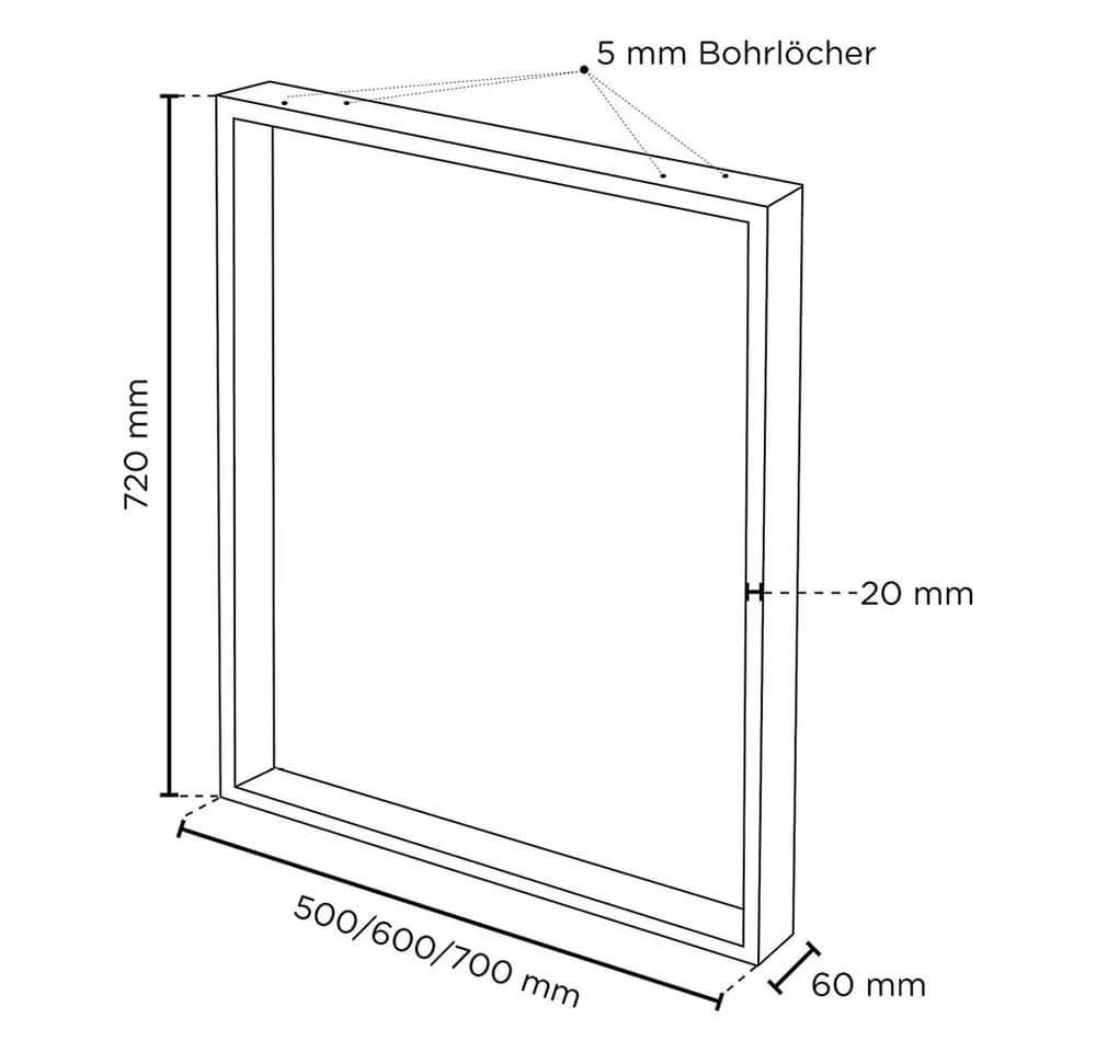 sossai® Tischgestell Stahl Tischkufen 50-70cm x 72cm in Gold - Bild 4