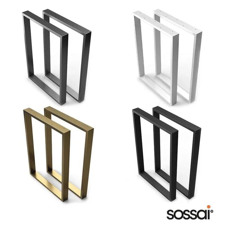 sossai® Tischgestell Stahl Tischkufen 50-70cm x 72cm in Gold - Bild 5