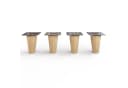 sossai® Möbelfuß Buchenholz Gerade Öl-Finish Natur Bild 1