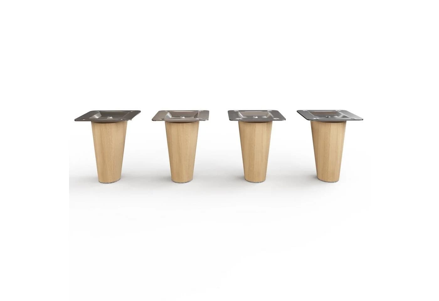 sossai® Möbelfuß Buchenholz Gerade Öl-Finish Natur