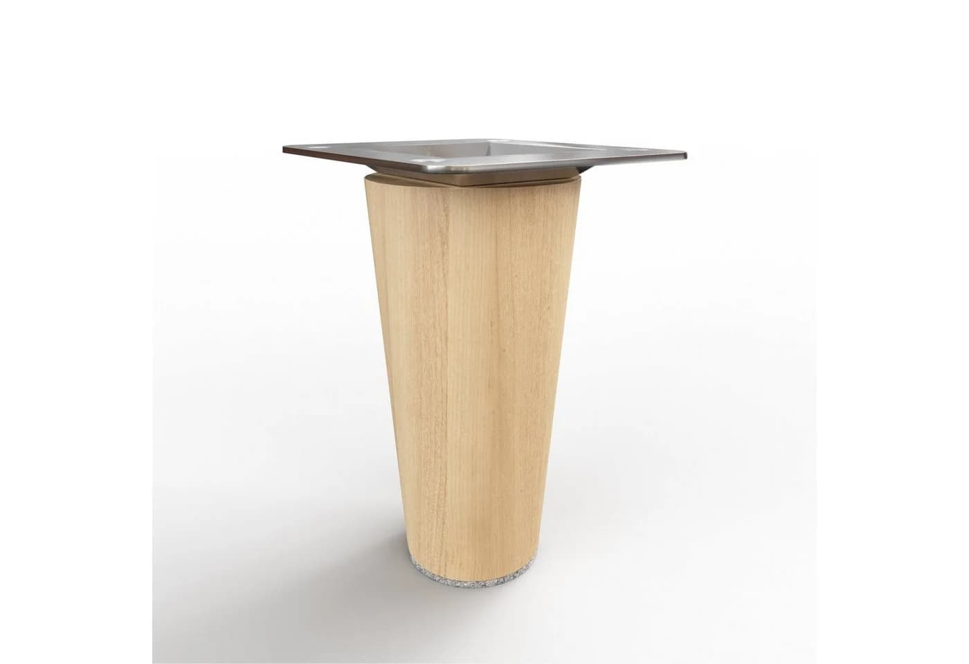 sossai® Möbelfuß Buchenholz Gerade Öl-Finish Natur - Bild 4