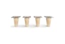 sossai® Möbelfuß Buchenholz gerade Öl-Finish Natur 8cm Bild 1