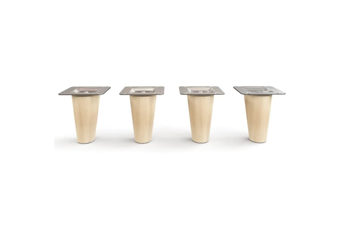 sossai® Möbelfuß Buchenholz gerade Öl-Finish Natur 8cm