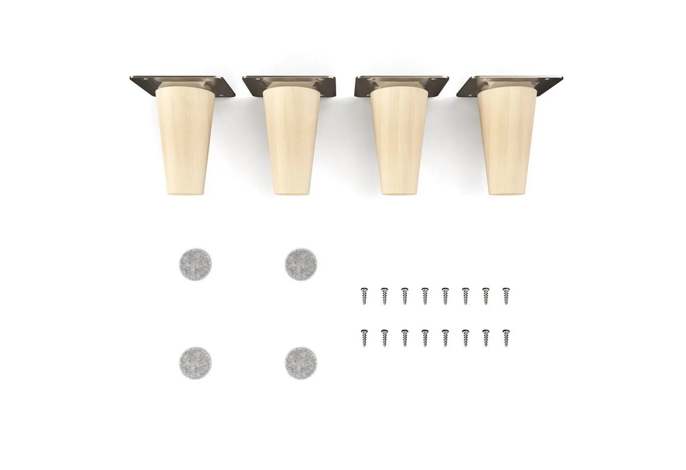 sossai® Möbelfuß Buchenholz gerade Öl-Finish Natur 8cm - Bild 2