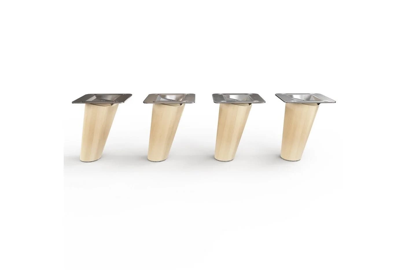 sossai® Möbelfuß Holzfüße Rund Schräge Ausführung Öl-Finish