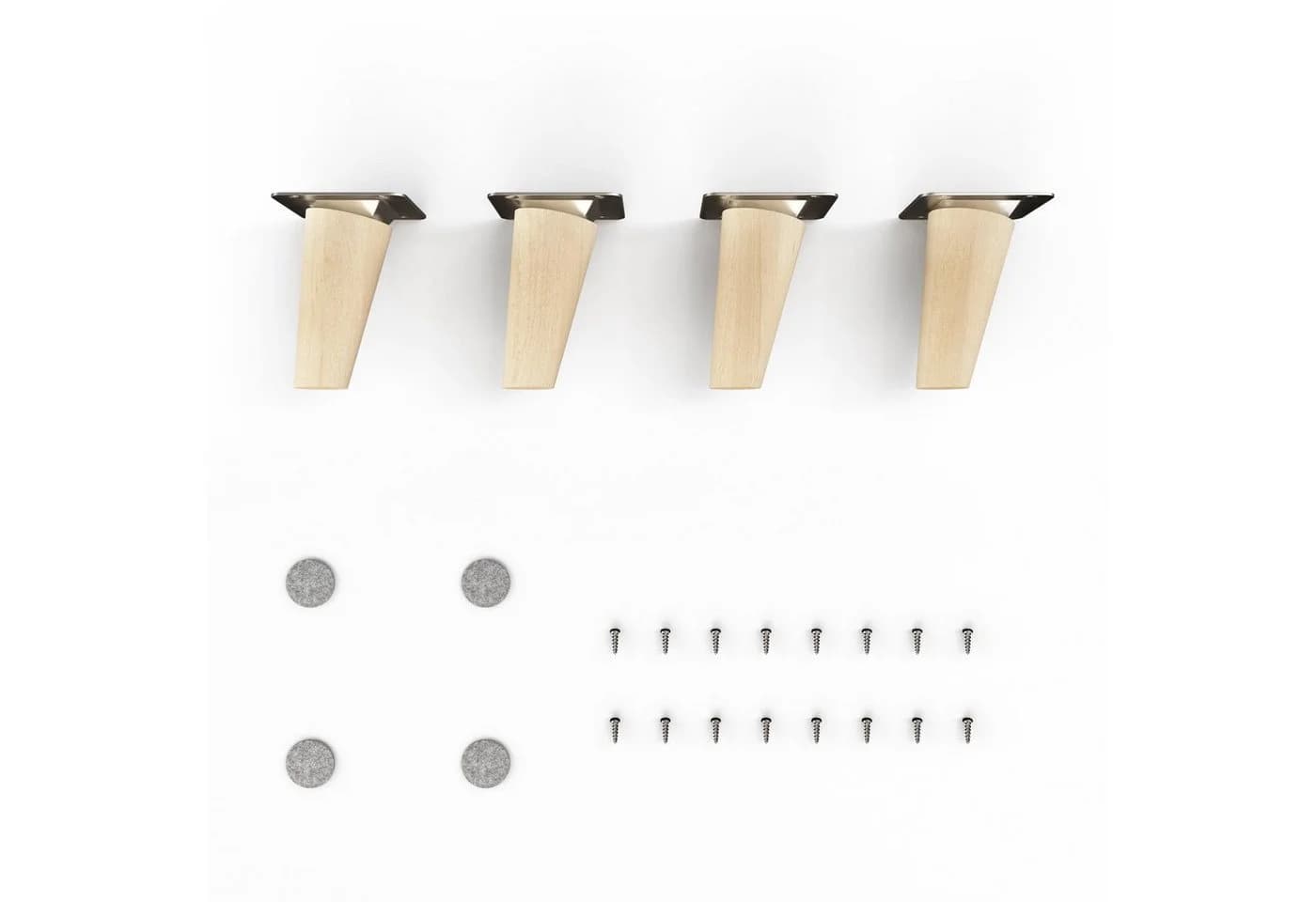 sossai® Möbelfuß Holzfüße Rund Schräge Ausführung Öl-Finish - Bild 2